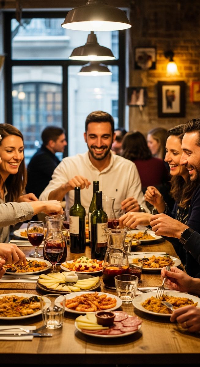 a traditional Spanish meal in Barcelona