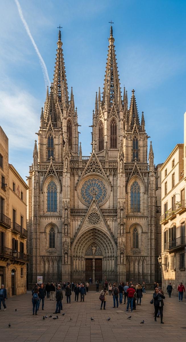 a travel photo from barcelona cathedral