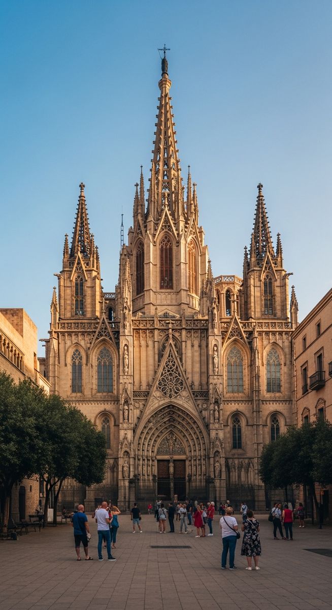 a travel photo from barcelona cathedral