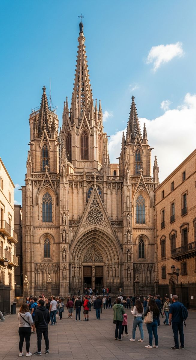 a travel photo from barcelona cathedral