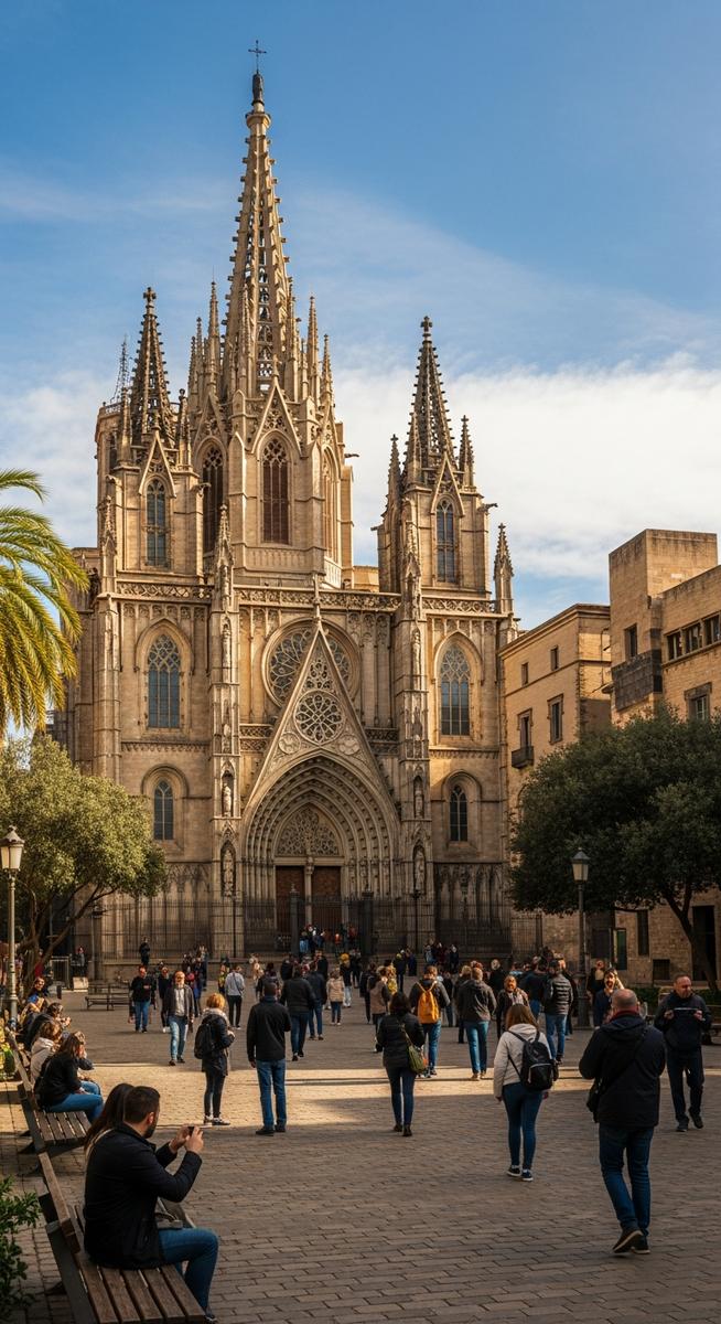 a travel photo from barcelona cathedral
