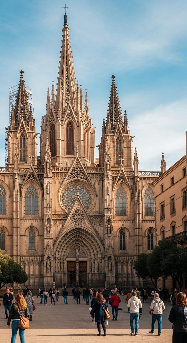 a travel photo from barcelona cathedral