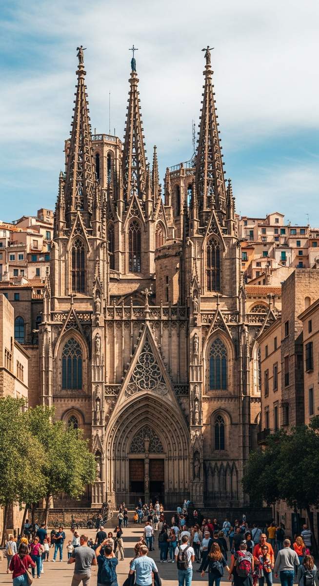 a travel photo from barcelona cathedral