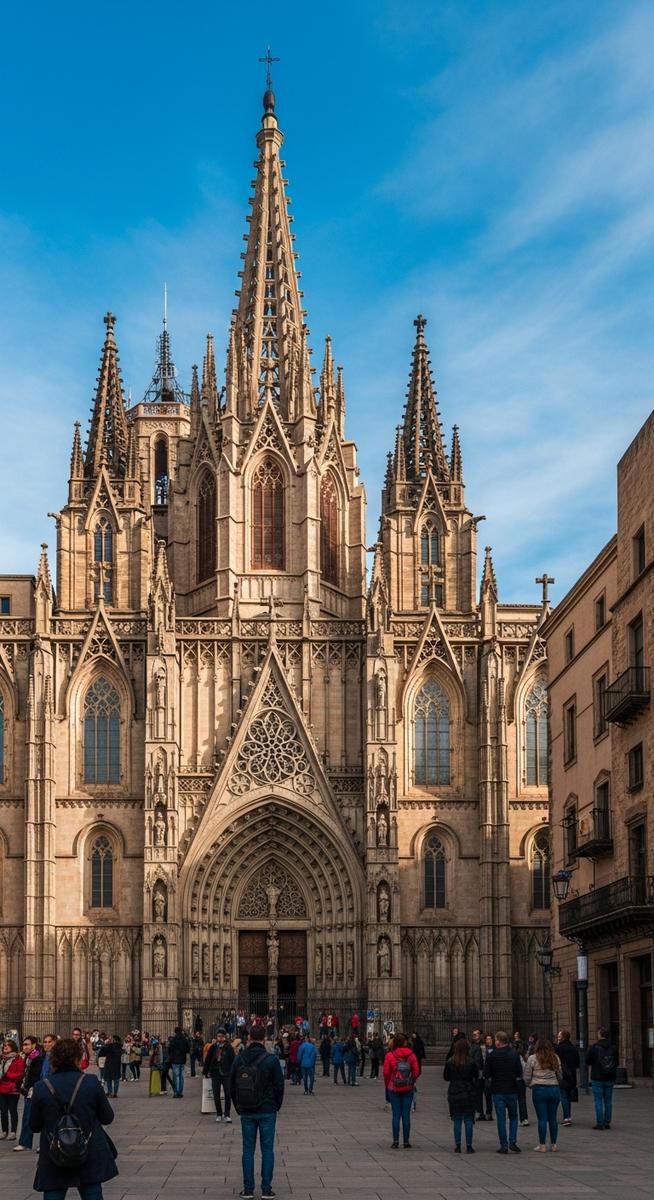 a travel photo from barcelona cathedral