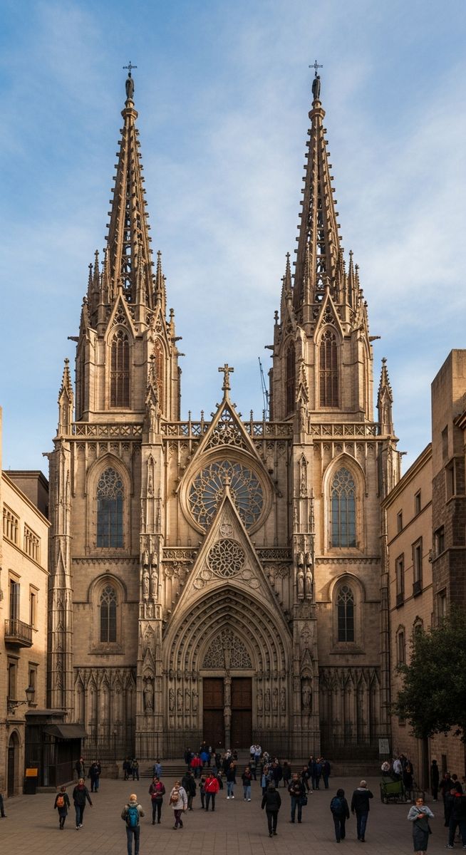 a travel photo from barcelona cathedral