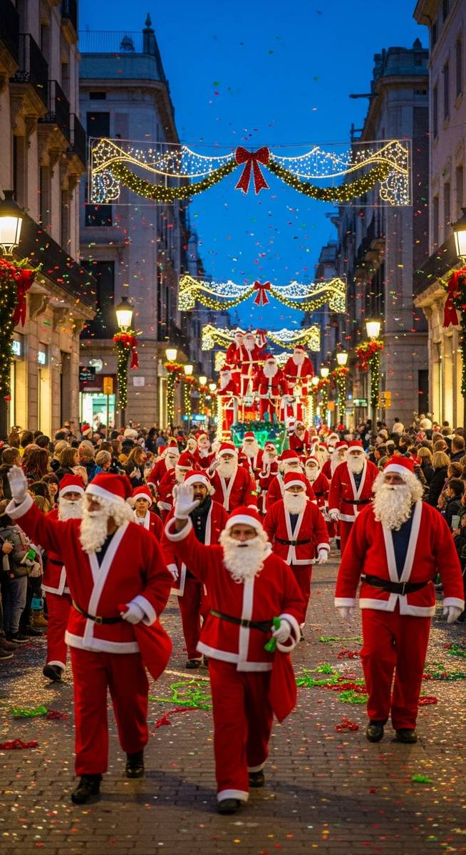 a photo illustrating 14. watch the father christmases parade (mid-december) in Barcelona