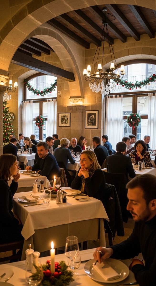a photo illustrating 19. book in for a christmas lunch in Barcelona during Christmas