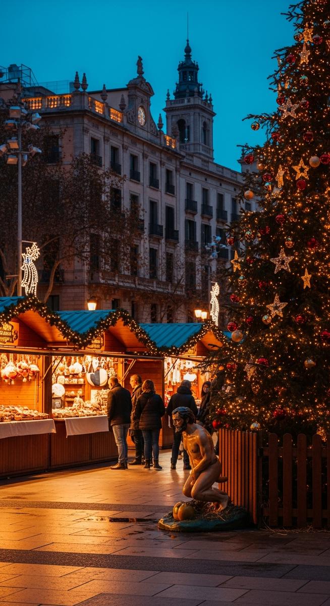 a photo illustrating what is an interesting fact about christmas in barcelona? in Barcelona during Christmas