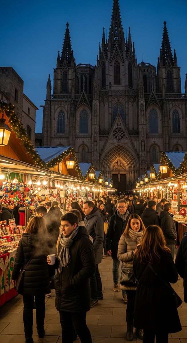 a photo illustrating 4. check out barcelonaโs christmas markets in Barcelona