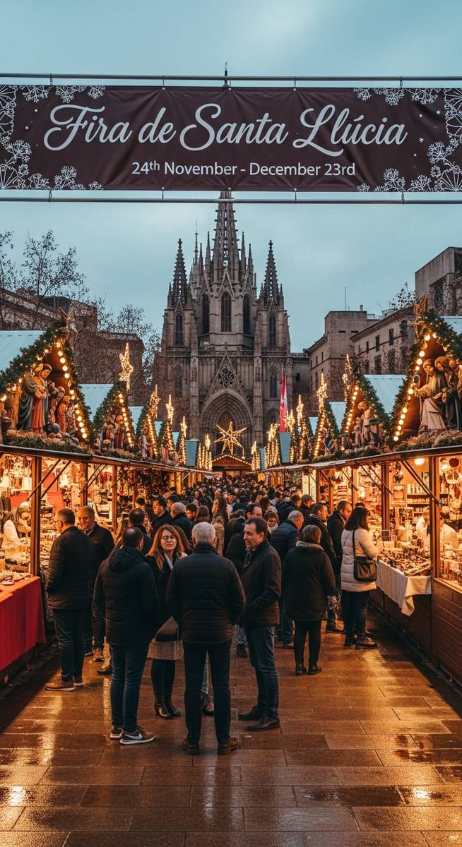 a photo illustrating what are the dates of the barcelona christmas market? in Barcelona