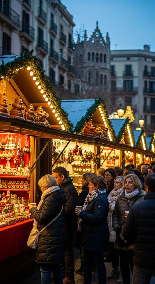 a photo illustrating is there a christmas market in barcelona? in Barcelona