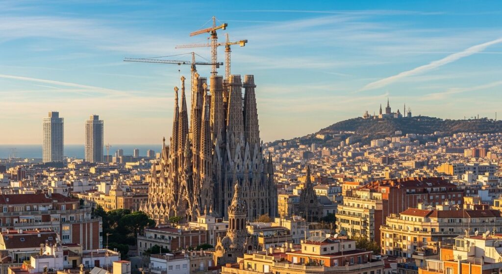 a famous Barcelona landmark or skyline