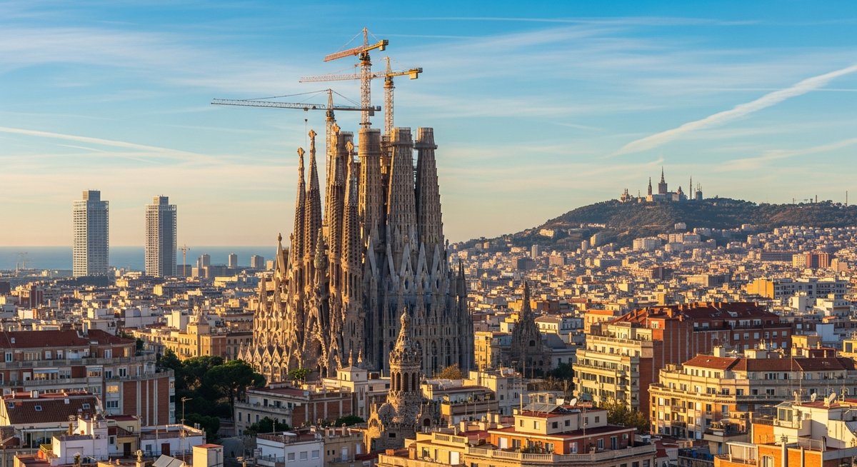 a famous Barcelona landmark or skyline