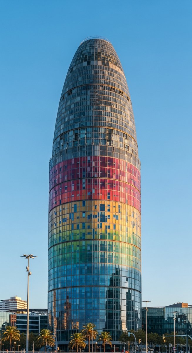 a photo illustrating 14. torre agbar in Barcelona