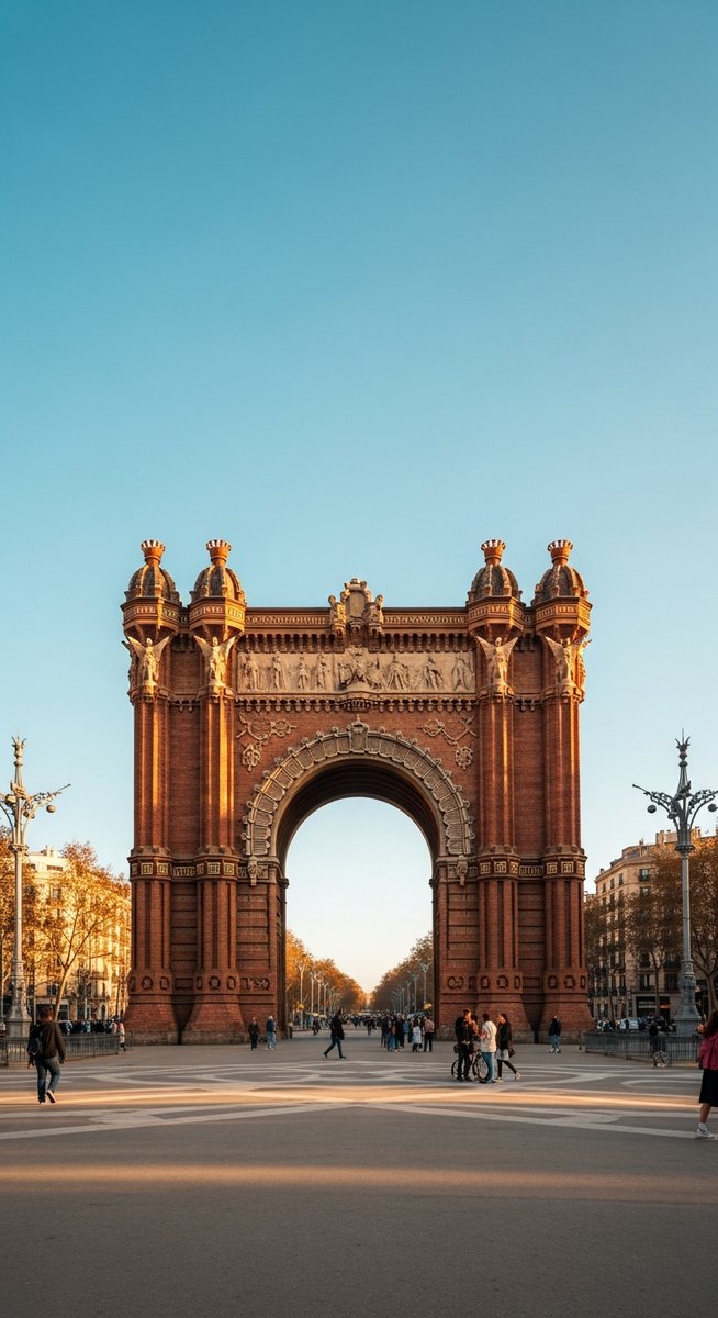 a photo illustrating 18. arc de triomf in Barcelona