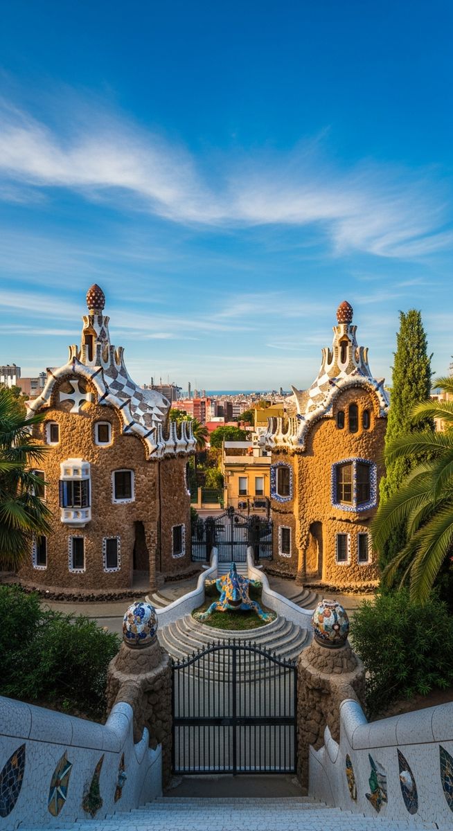 a photo illustrating 2. park gรผell in Barcelona