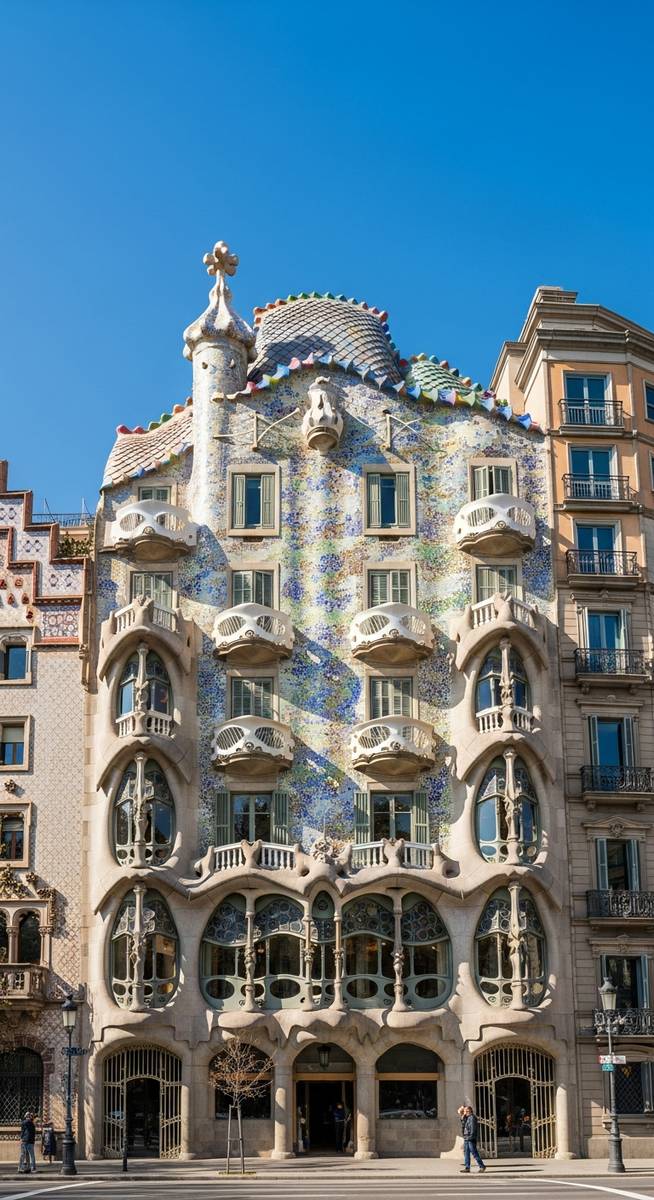 a photo illustrating 3. casa batllรณ in Barcelona