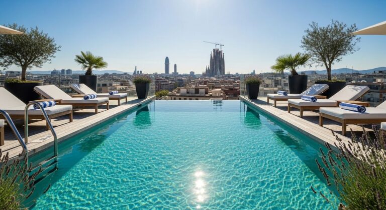 a travel photo from barcelona hotels pools as a hotel option