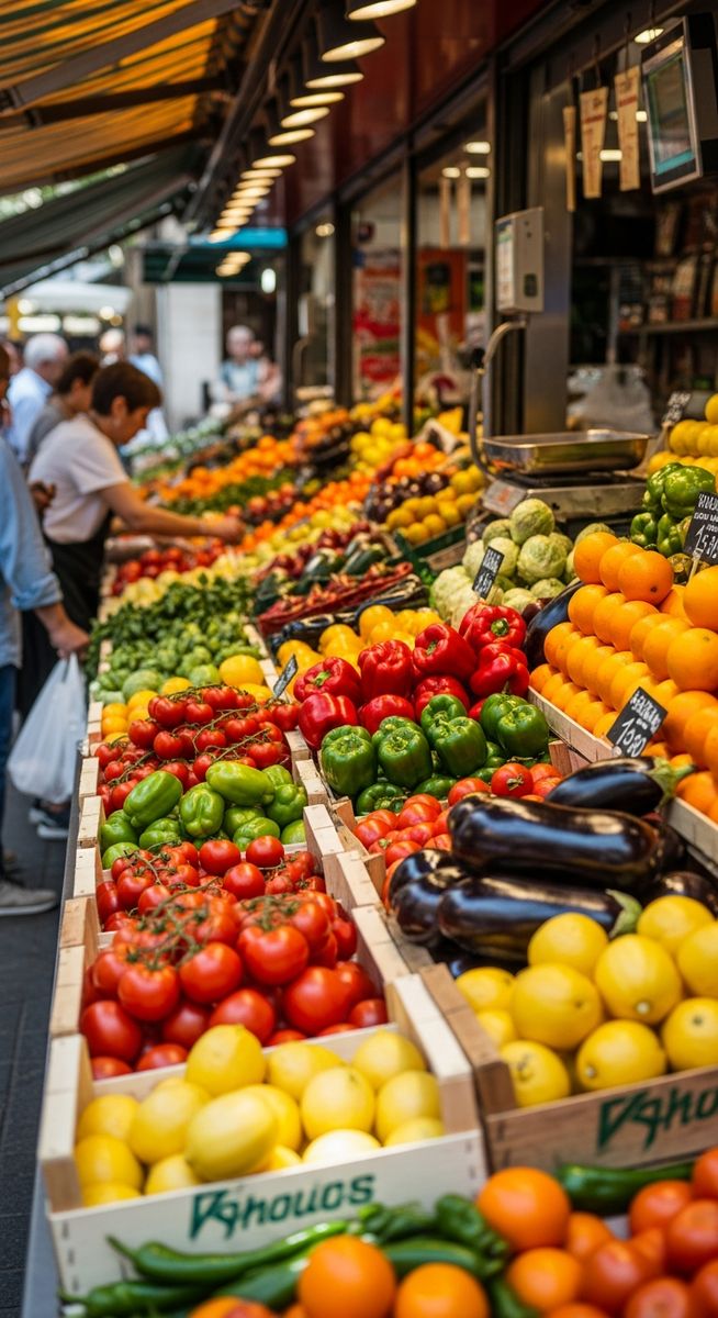a Barcelona market in June
