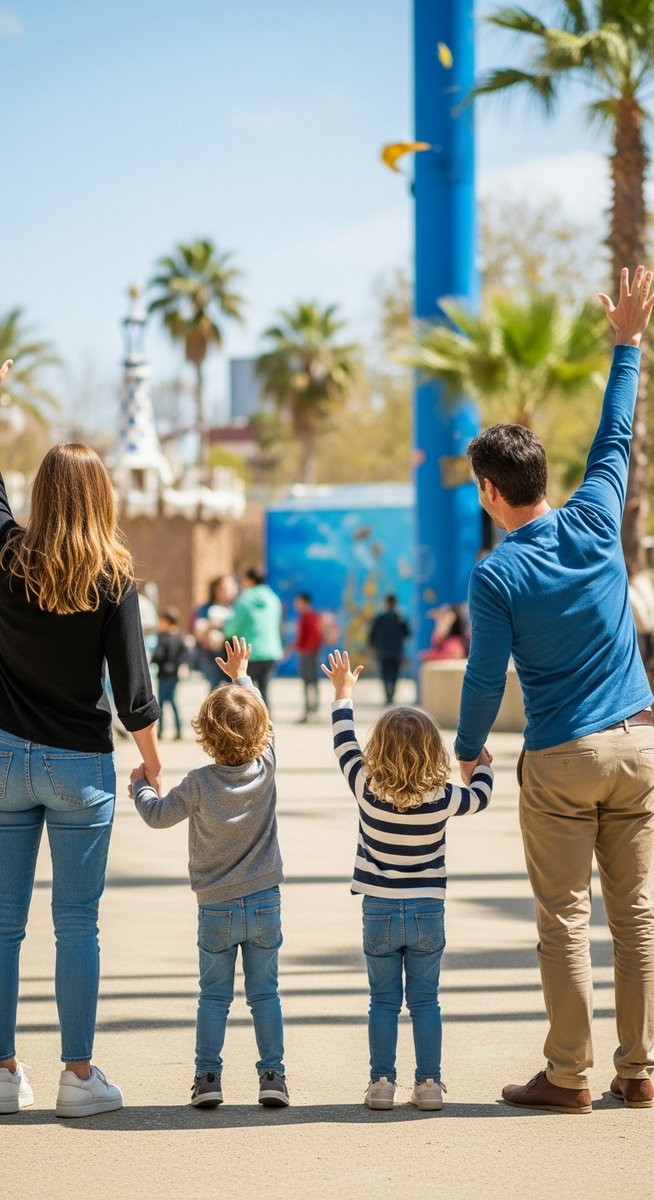 a travel photo from barcelona kids