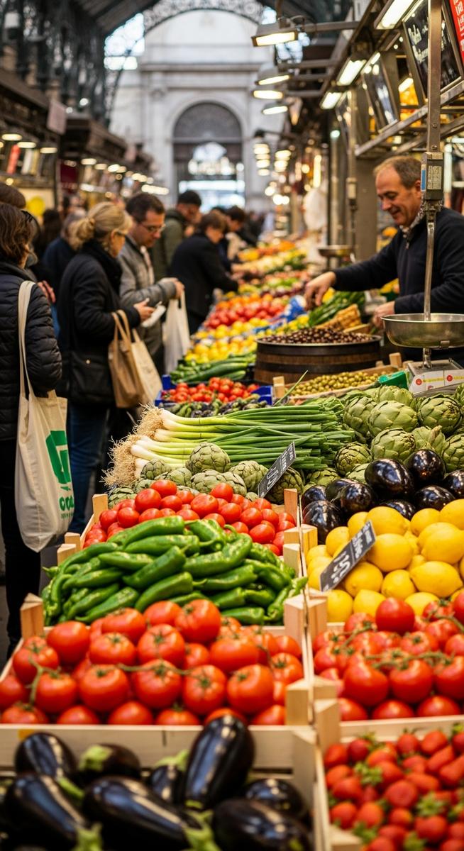 a Barcelona market in March
