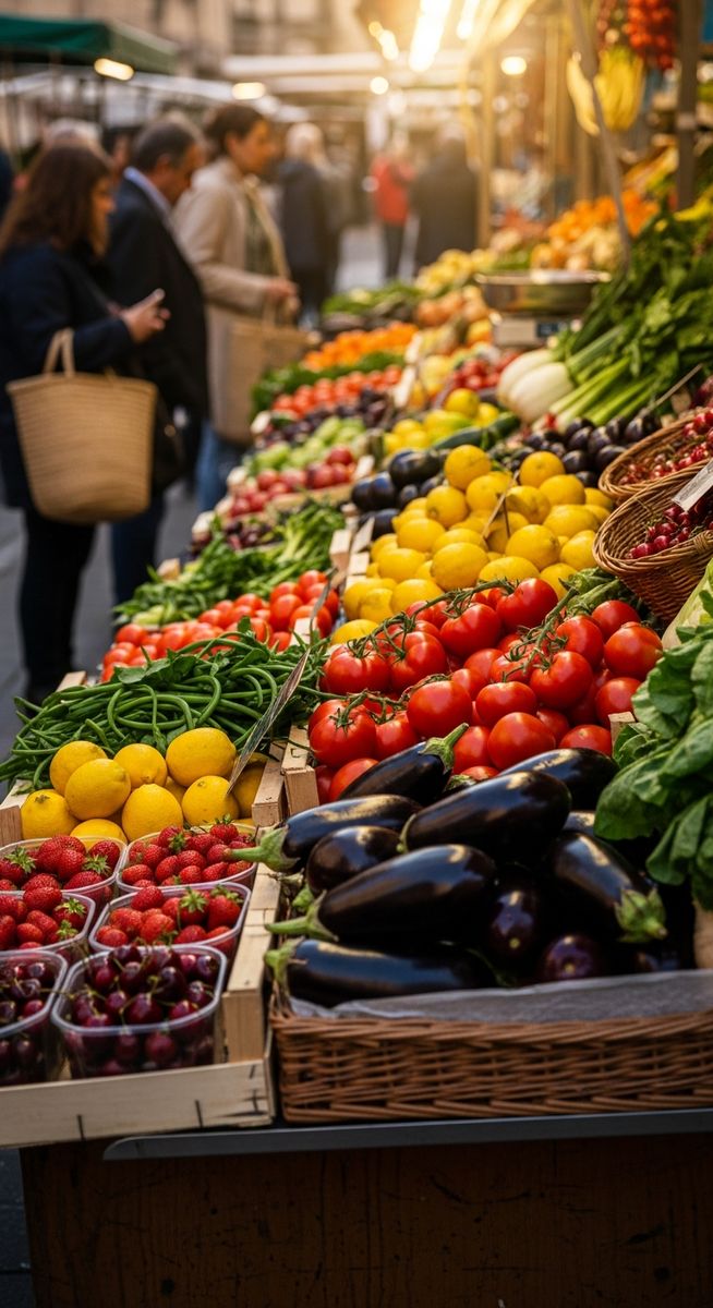 a Barcelona market in May