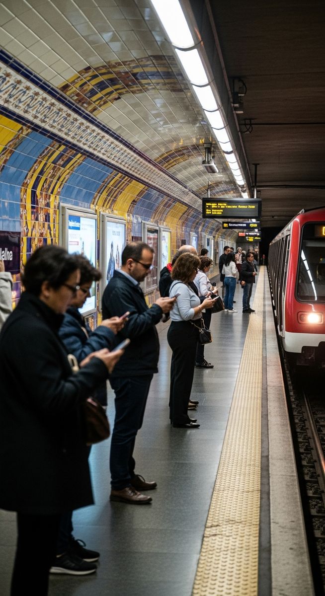 a travel photo from barcelona metro map