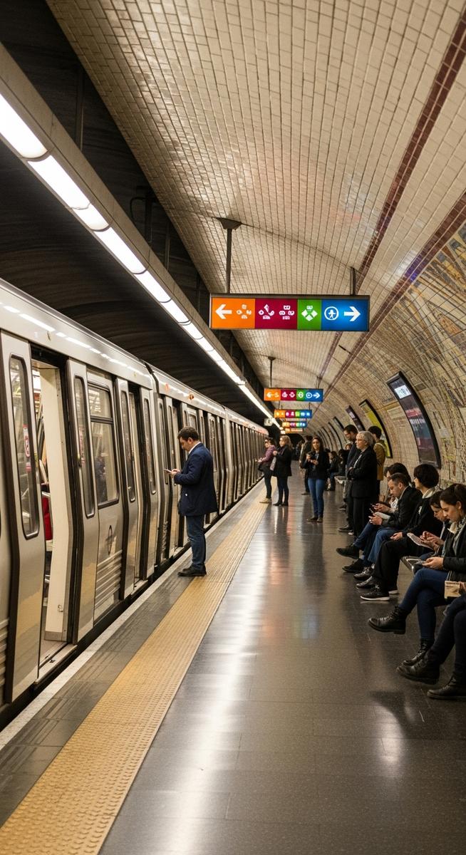 a travel photo from barcelona metro map