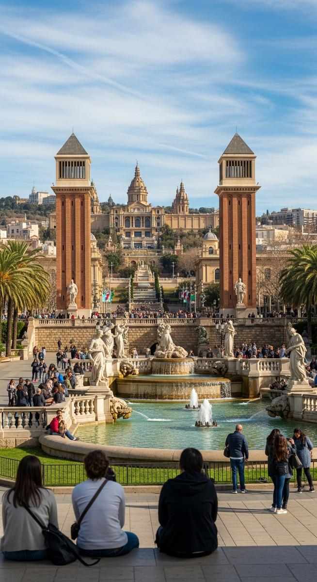 a large ornate plaza in Barcelona
