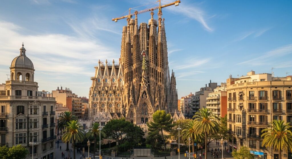 a famous Barcelona landmark or skyline