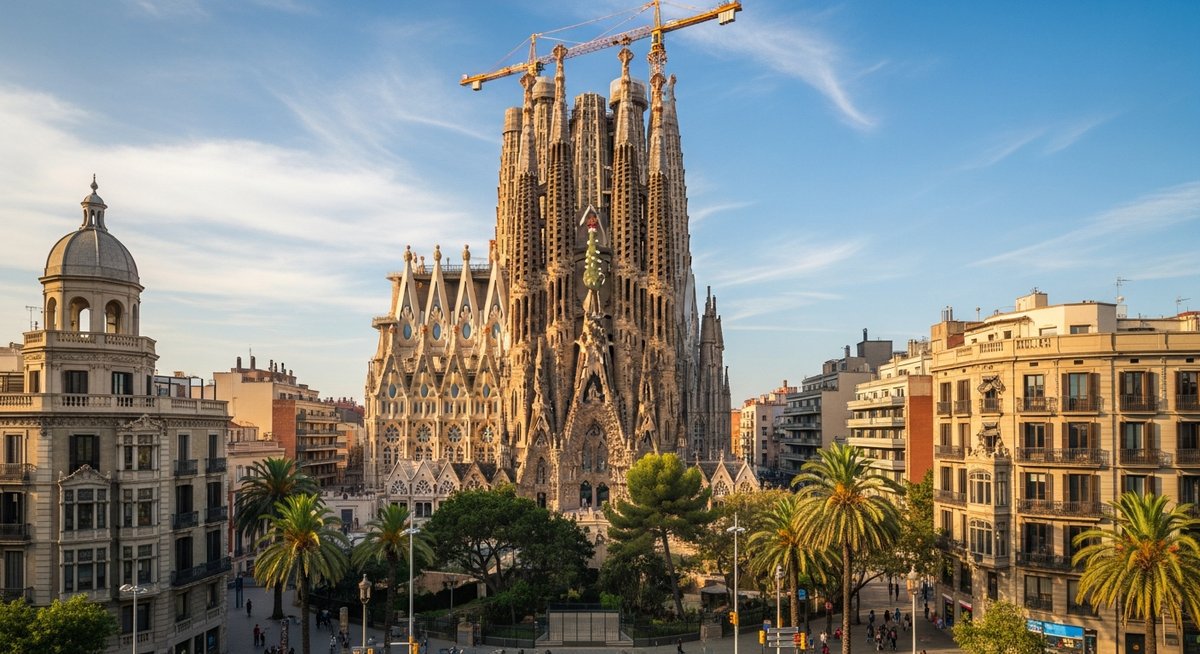 a famous Barcelona landmark or skyline