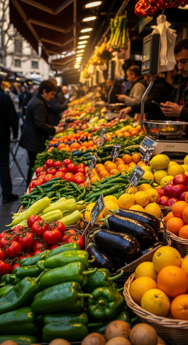 a Barcelona market in November