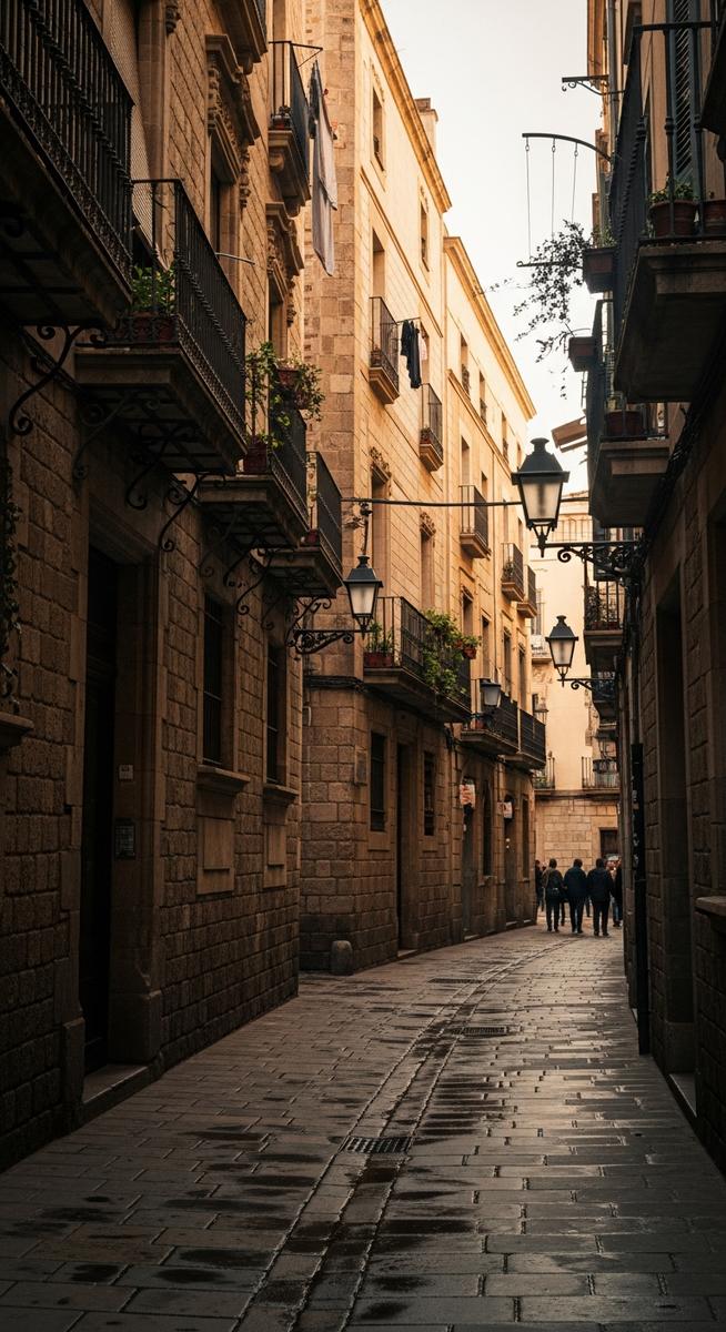 the Barcelona Gothic Quarter in October