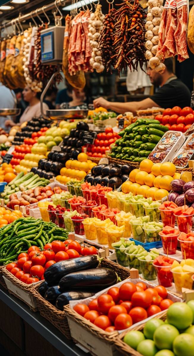 a Barcelona market in October