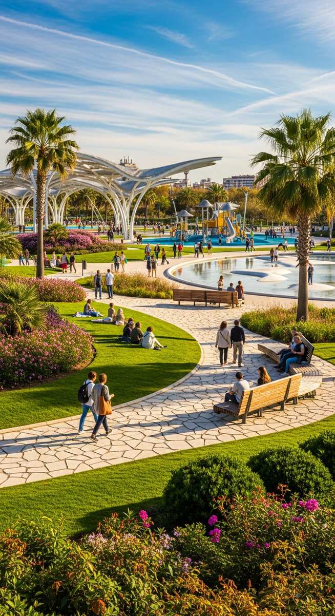 a photo illustrating 18. parque de diagonal mar in Barcelona