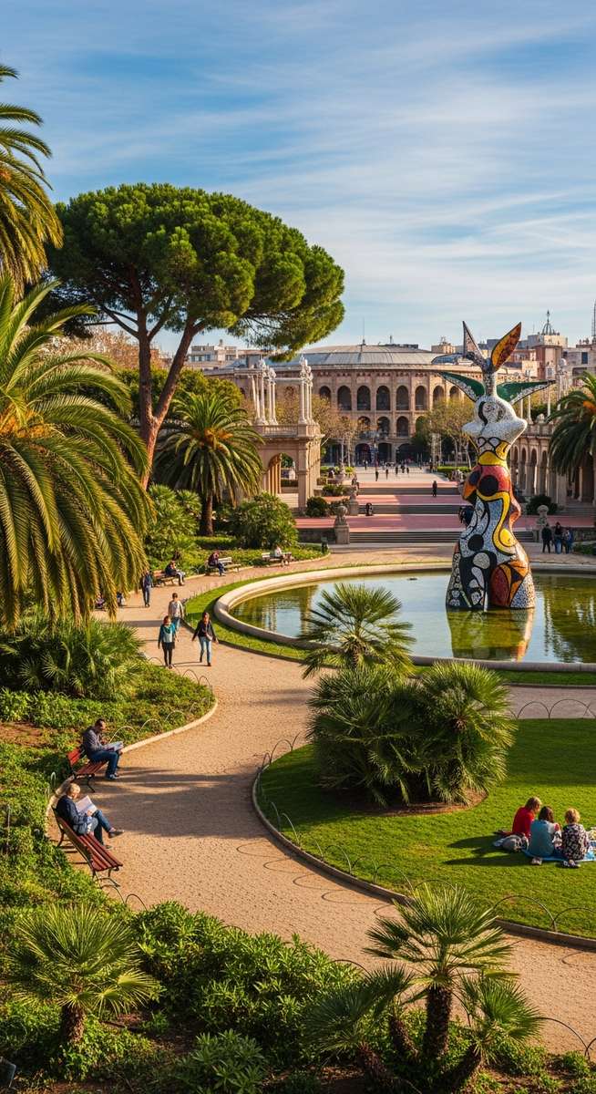 a photo illustrating 20. parc de joan miró in Barcelona