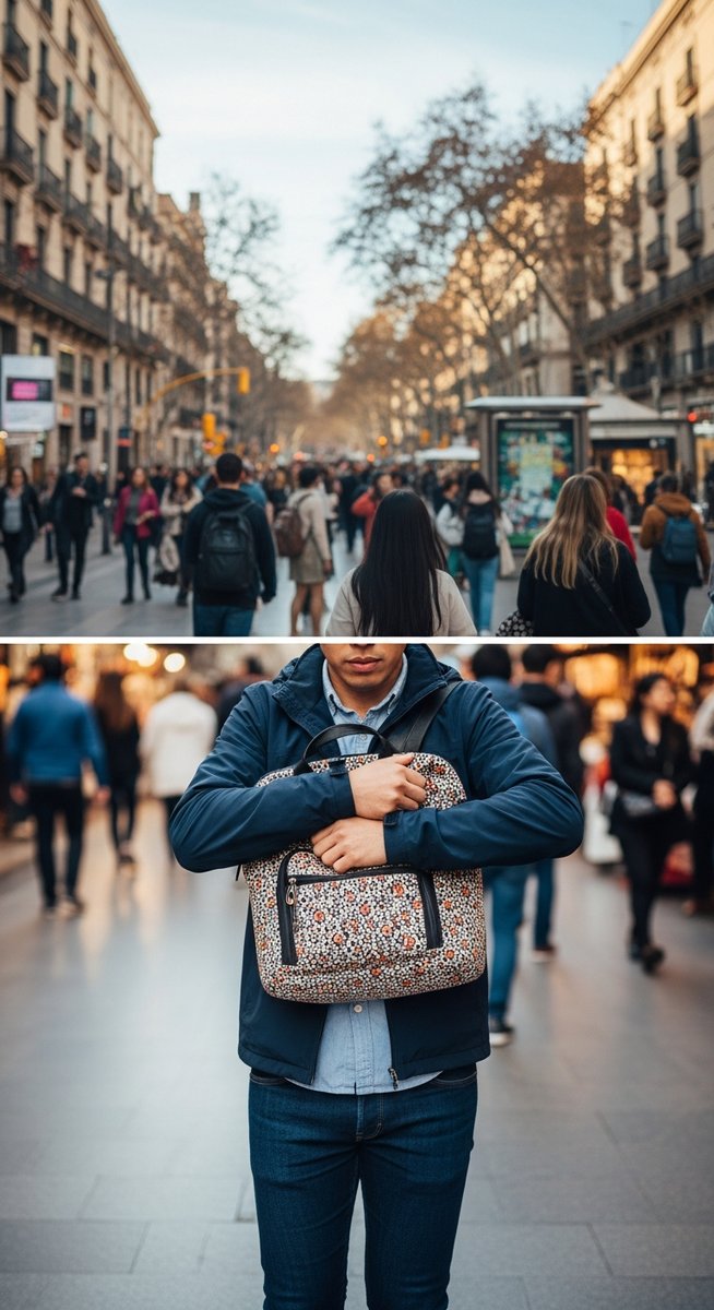 a travel photo from barcelona pickpockets