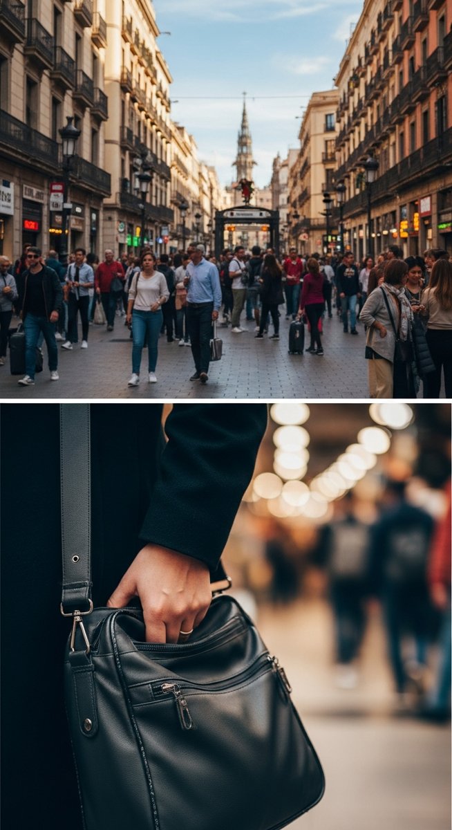 a travel photo from barcelona pickpockets