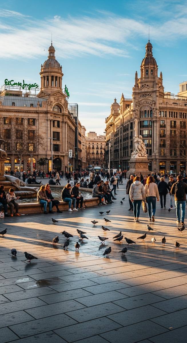 a photo illustrating 1. plaça de catalunya in Barcelona