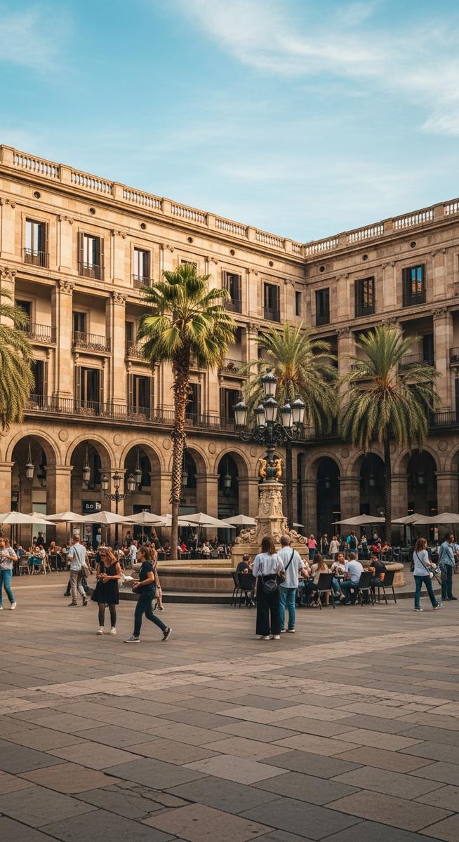 a photo illustrating 4. plaça reial in Barcelona