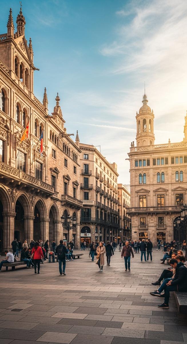 a photo illustrating 5. plaça sant jaume in Barcelona