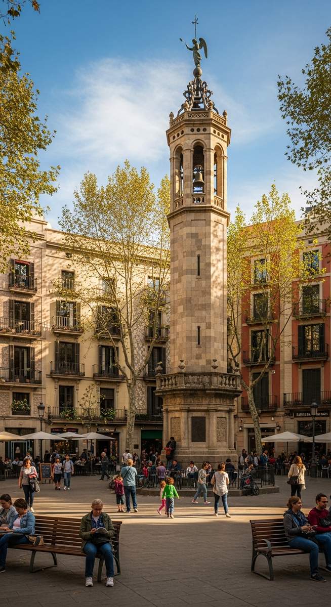 a photo illustrating 8. plaça de la vila de gràcia in Barcelona