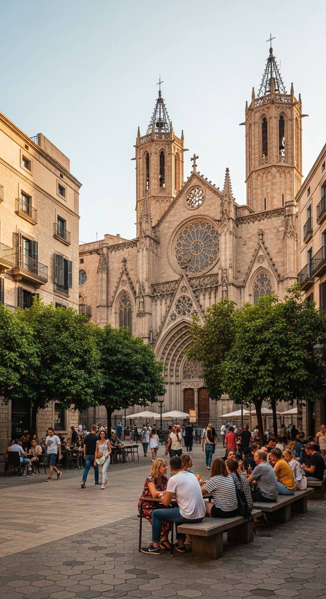 a photo illustrating 9. plaça de santa maria in Barcelona