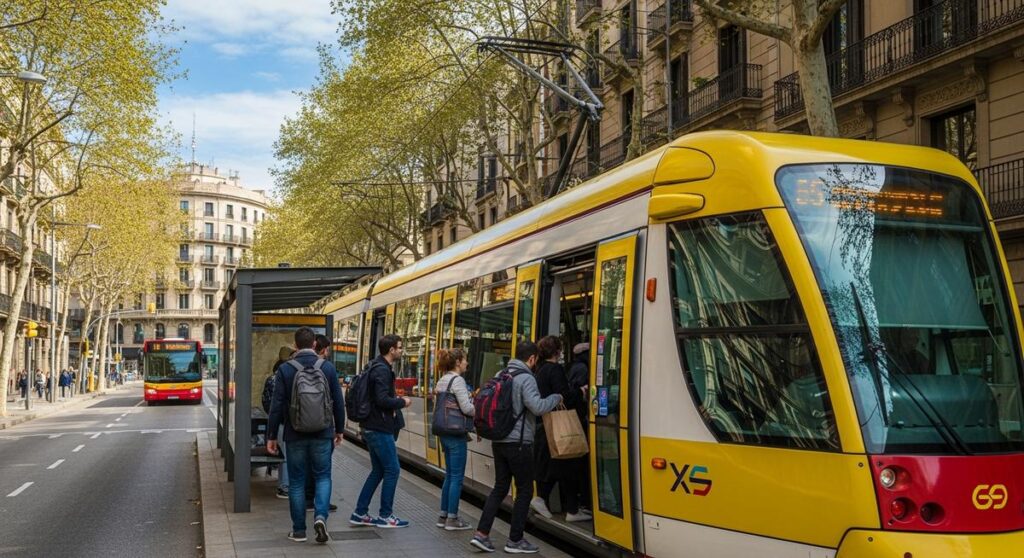 a travel photo from barcelona public transport tickets