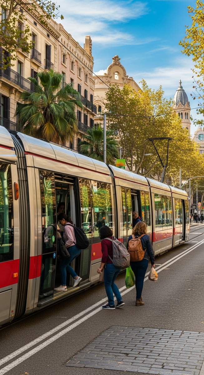 a travel photo from barcelona public transport tickets