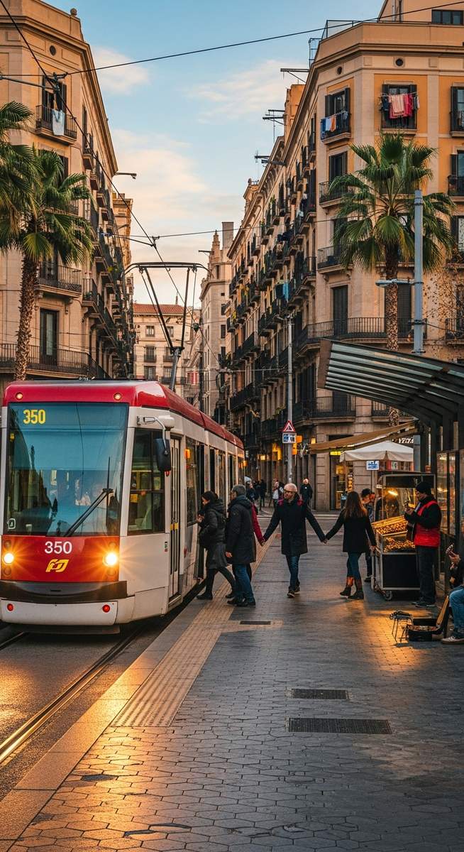 a travel photo from barcelona public transport tickets