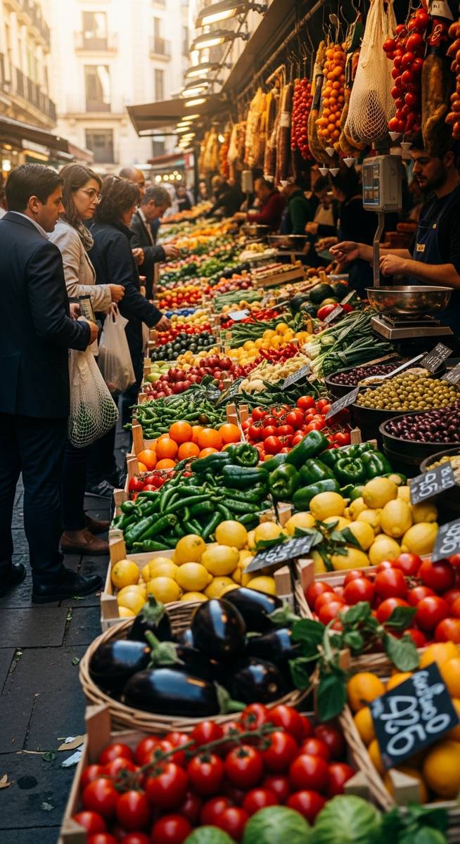 a Barcelona market in September