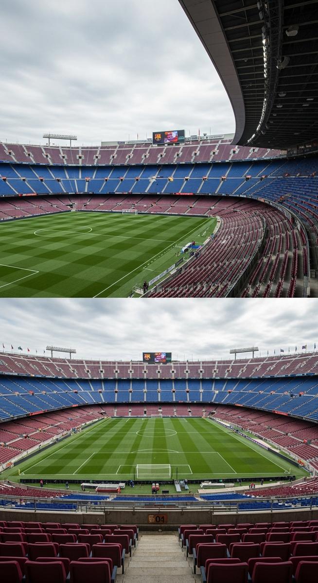 a travel photo from barcelona stadiums