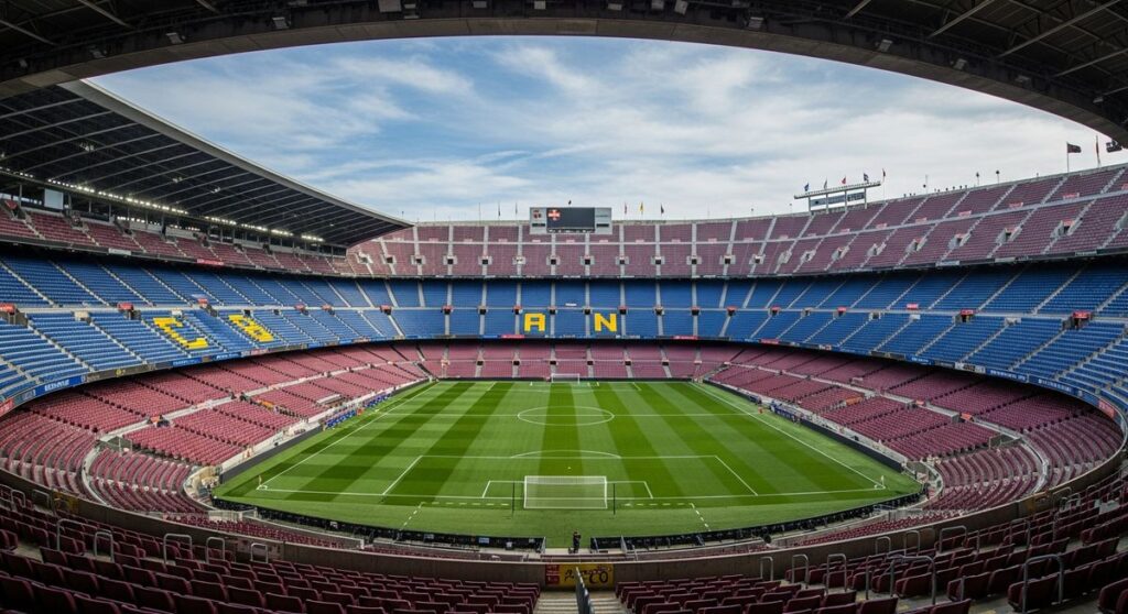 a travel photo from barcelona stadiums