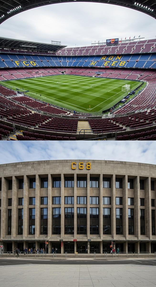 a travel photo from barcelona stadiums
